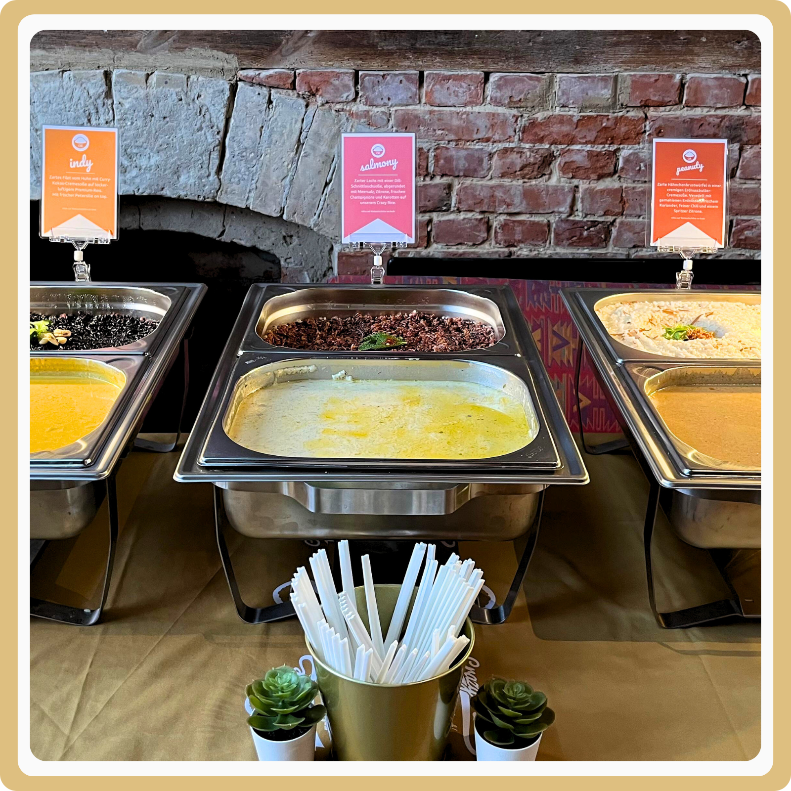 Crazy Rice Buffet mit vielfältigen Reiskreationen für Hochzeitsfeiern in Leipzig